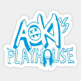 Techno House Music - aokis playhouse original blue edition Sticker